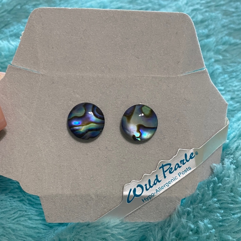 Wild Pearl Abalone Shell Earrings